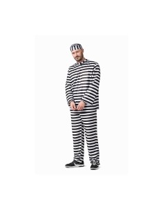 Costume da carcerato taglia L - di alta qualità, ideale per carnevale, feste a tema ed eventi speciali